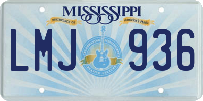 MS license plate LMJ936