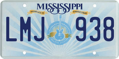 MS license plate LMJ938