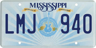 MS license plate LMJ940