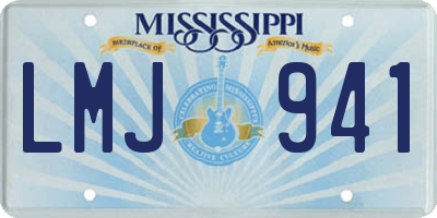 MS license plate LMJ941