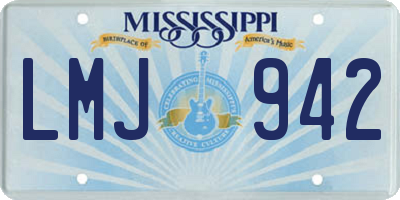 MS license plate LMJ942
