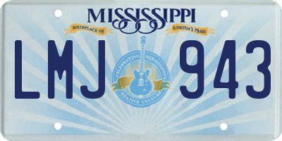 MS license plate LMJ943