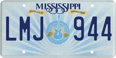 MS license plate LMJ944