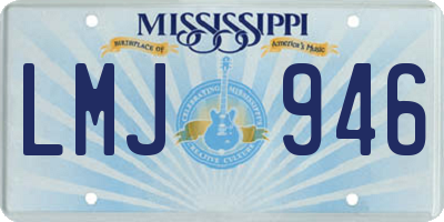 MS license plate LMJ946