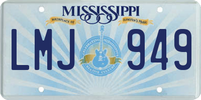 MS license plate LMJ949