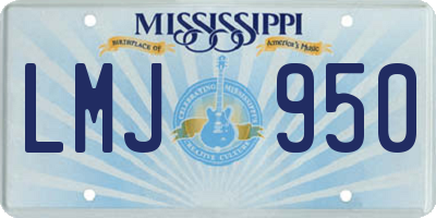 MS license plate LMJ950