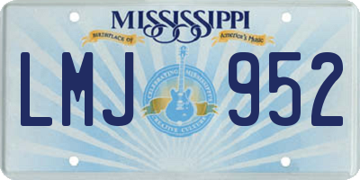 MS license plate LMJ952