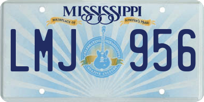 MS license plate LMJ956