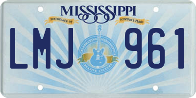 MS license plate LMJ961