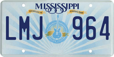 MS license plate LMJ964