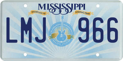 MS license plate LMJ966