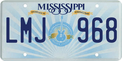 MS license plate LMJ968