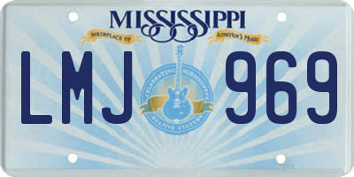 MS license plate LMJ969