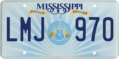 MS license plate LMJ970