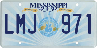 MS license plate LMJ971