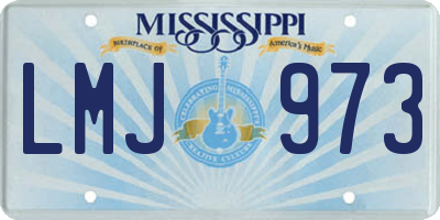 MS license plate LMJ973