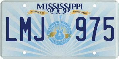 MS license plate LMJ975