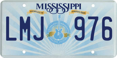 MS license plate LMJ976