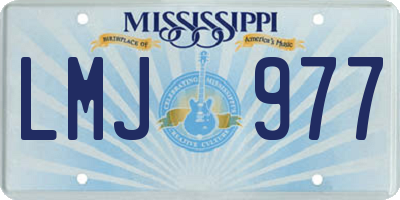 MS license plate LMJ977