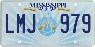 MS license plate LMJ979
