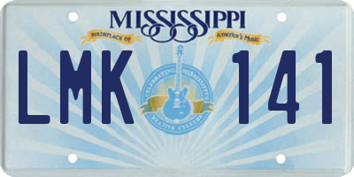 MS license plate LMK141