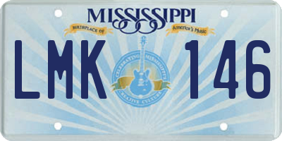 MS license plate LMK146