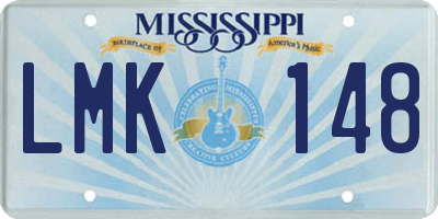 MS license plate LMK148