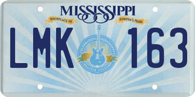 MS license plate LMK163