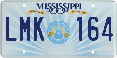MS license plate LMK164