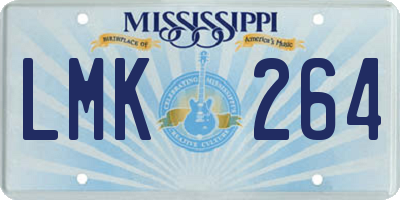 MS license plate LMK264