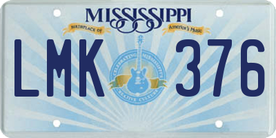 MS license plate LMK376
