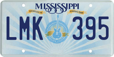 MS license plate LMK395