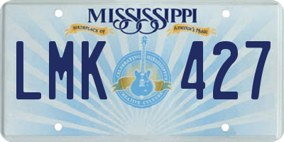 MS license plate LMK427