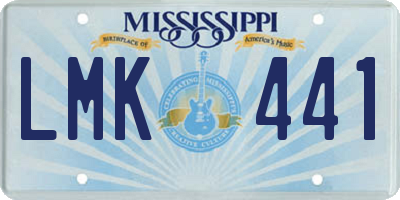 MS license plate LMK441