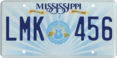 MS license plate LMK456