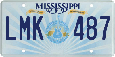 MS license plate LMK487