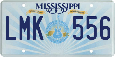 MS license plate LMK556