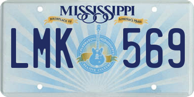 MS license plate LMK569