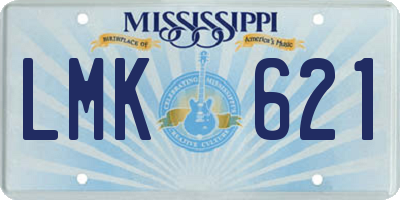 MS license plate LMK621
