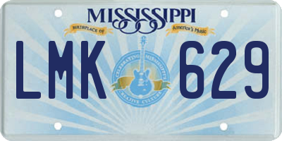 MS license plate LMK629