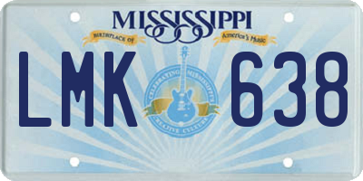 MS license plate LMK638