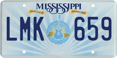 MS license plate LMK659