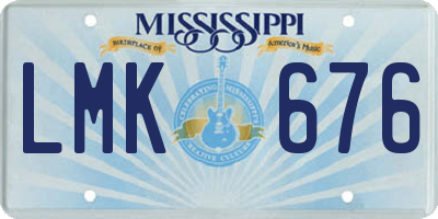 MS license plate LMK676