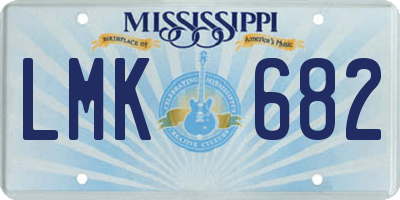 MS license plate LMK682