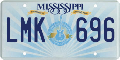 MS license plate LMK696