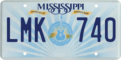 MS license plate LMK740