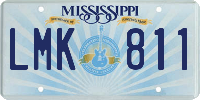 MS license plate LMK811