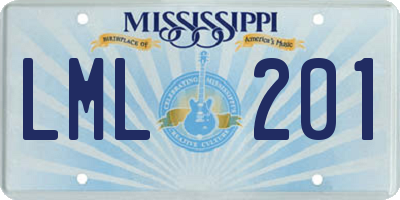 MS license plate LML201