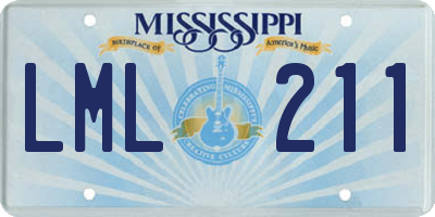 MS license plate LML211