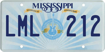 MS license plate LML212